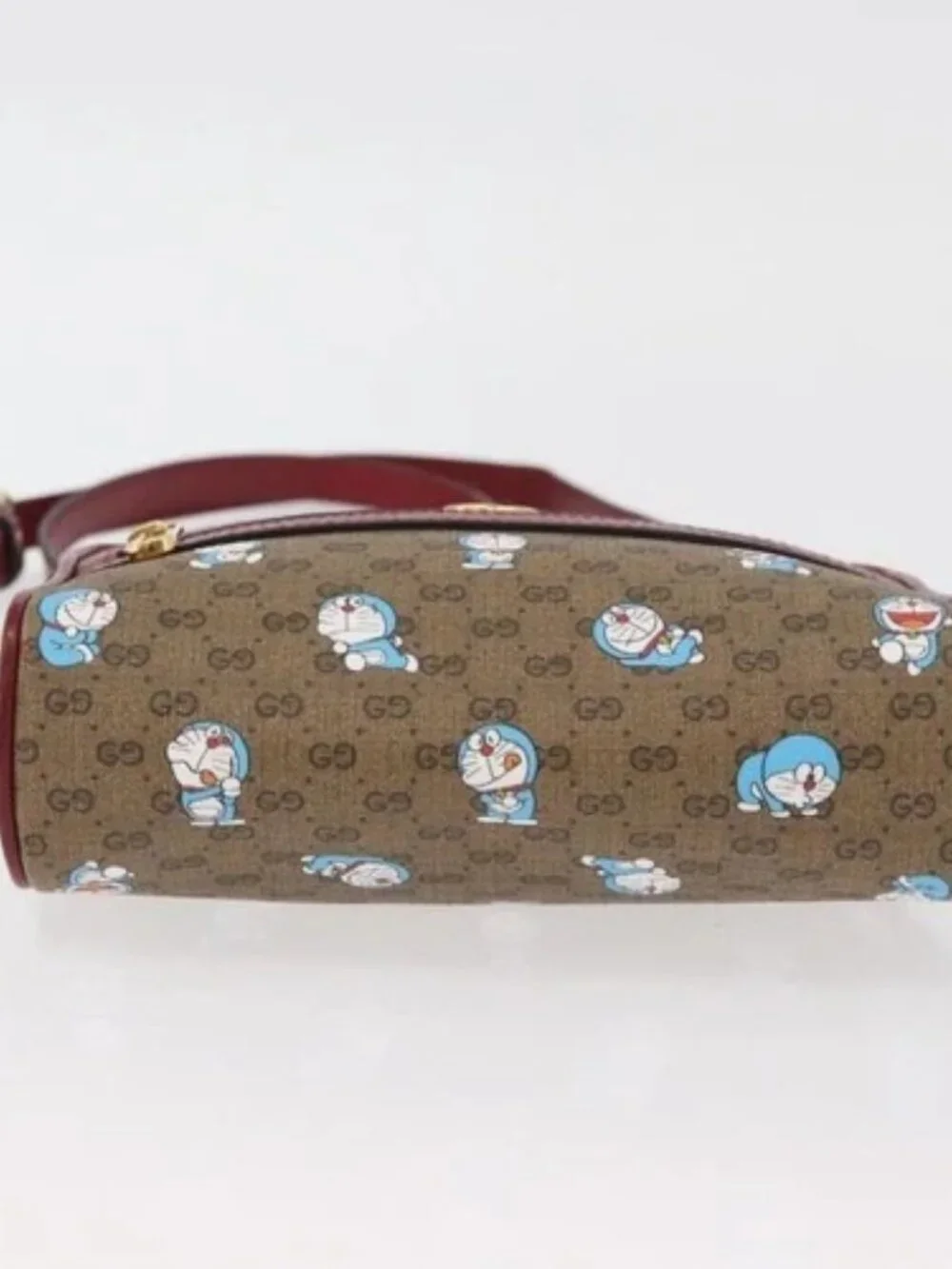 GUCCI Micro GG Supreme Doraemon x Fujiko-Pro Bag PVC Beige 647784 Auth 167167SM
